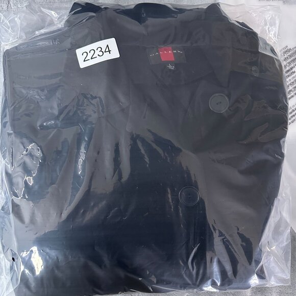 Gallery Maxi Coat Collar Detachable Hood Women's Size Large Button Front Black - Picture 14 of 14